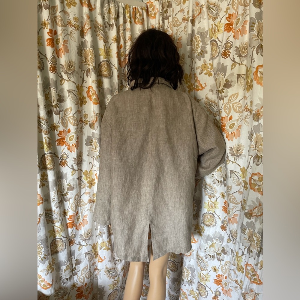 100% linen jacket Roni Rabl L Beige - Picture 4 of 8